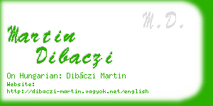 martin dibaczi business card